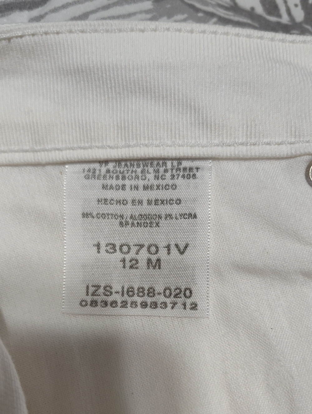 Lee Riders White Boot Cut Jeans, 5-Pocket Styling, Size 12M - Picture 10 of 10